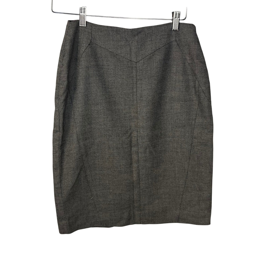 Worthington Women's Casual Skirt Straight‎ & Pencil Lined Light Gray Size 6